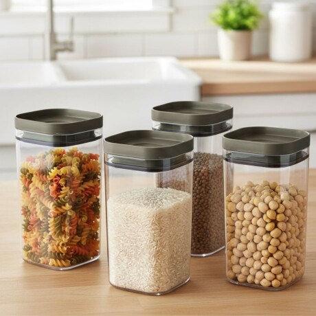 Set x4 Potes herméticos 350ml GRIS