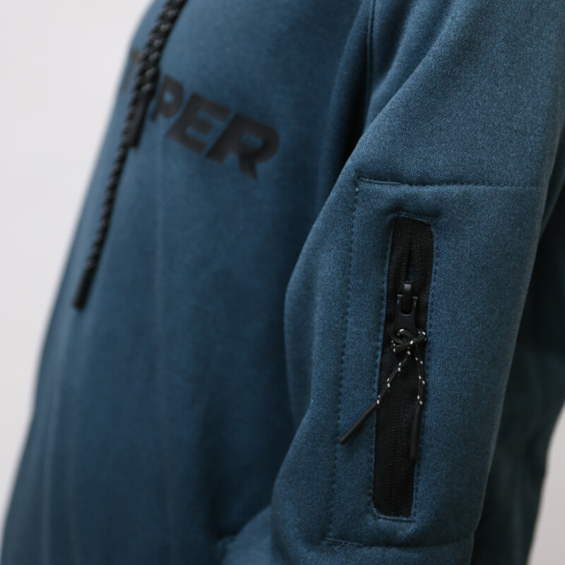 Canguro Infantil Topper Hoodie Negro Petroleo