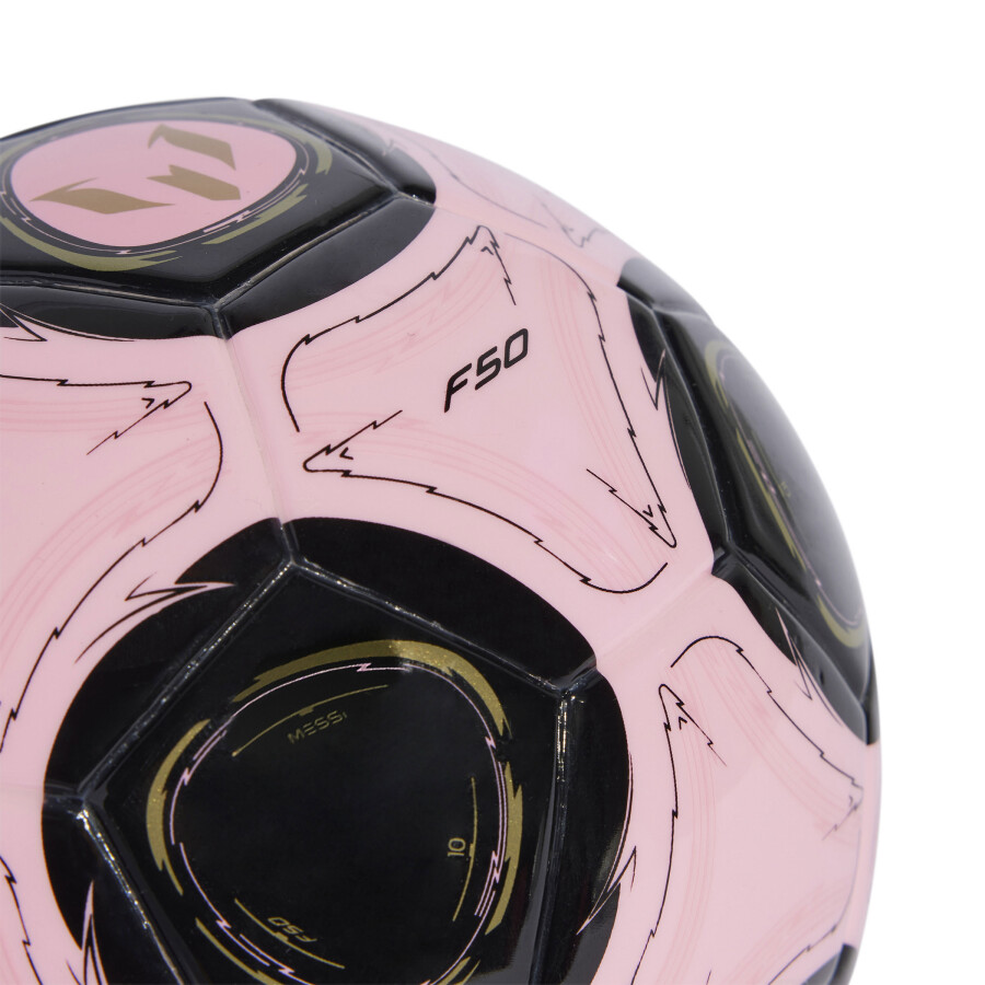 Pelota Adidas Mini Messi Rosado - Negro - Dorado