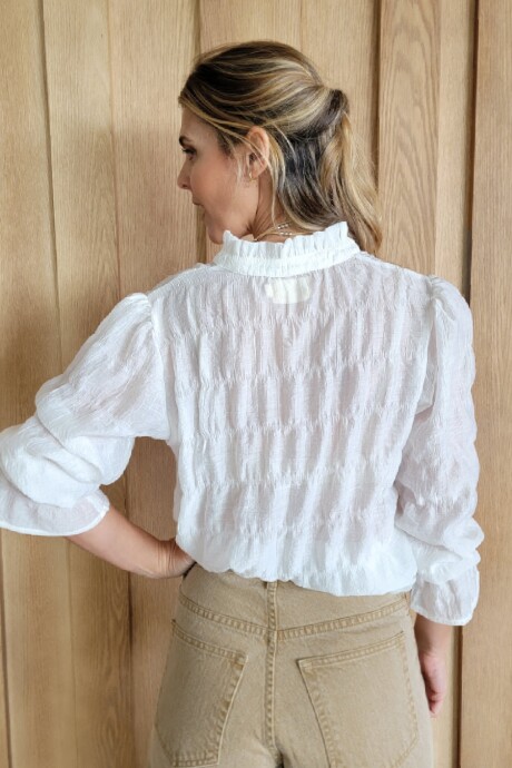 Blusa Copenhague Seda Blanco