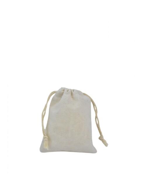 Bolsa tela algodon 8x10 cm. NATURAL