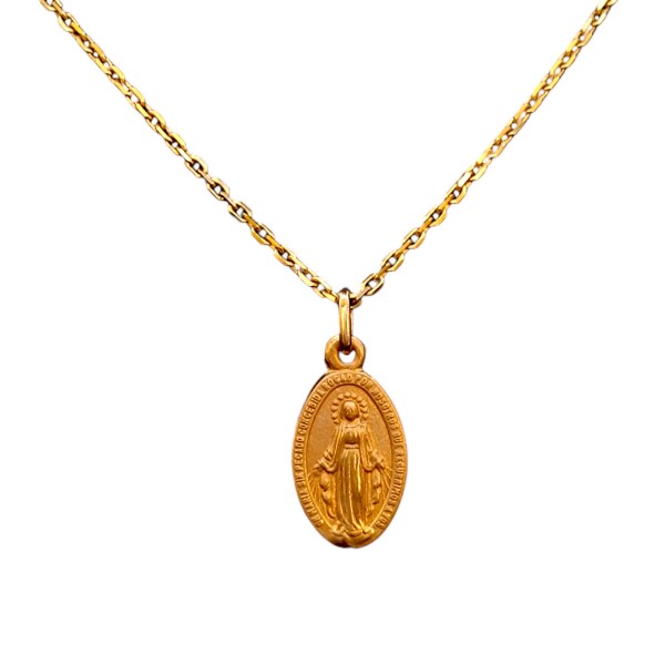 Dije Virgen Milagrosa-Oro bajo-Sin piedra-CP8587 sinpiedra