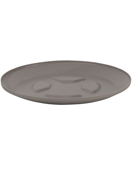 Maceta Indi Tramontina 40cm diámetro con plato en plástico resistente Símil Cemento
