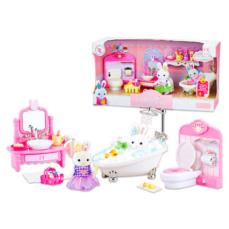 Juego Infantil Playset Bay Dreamy Baño y Figura Conejita 001