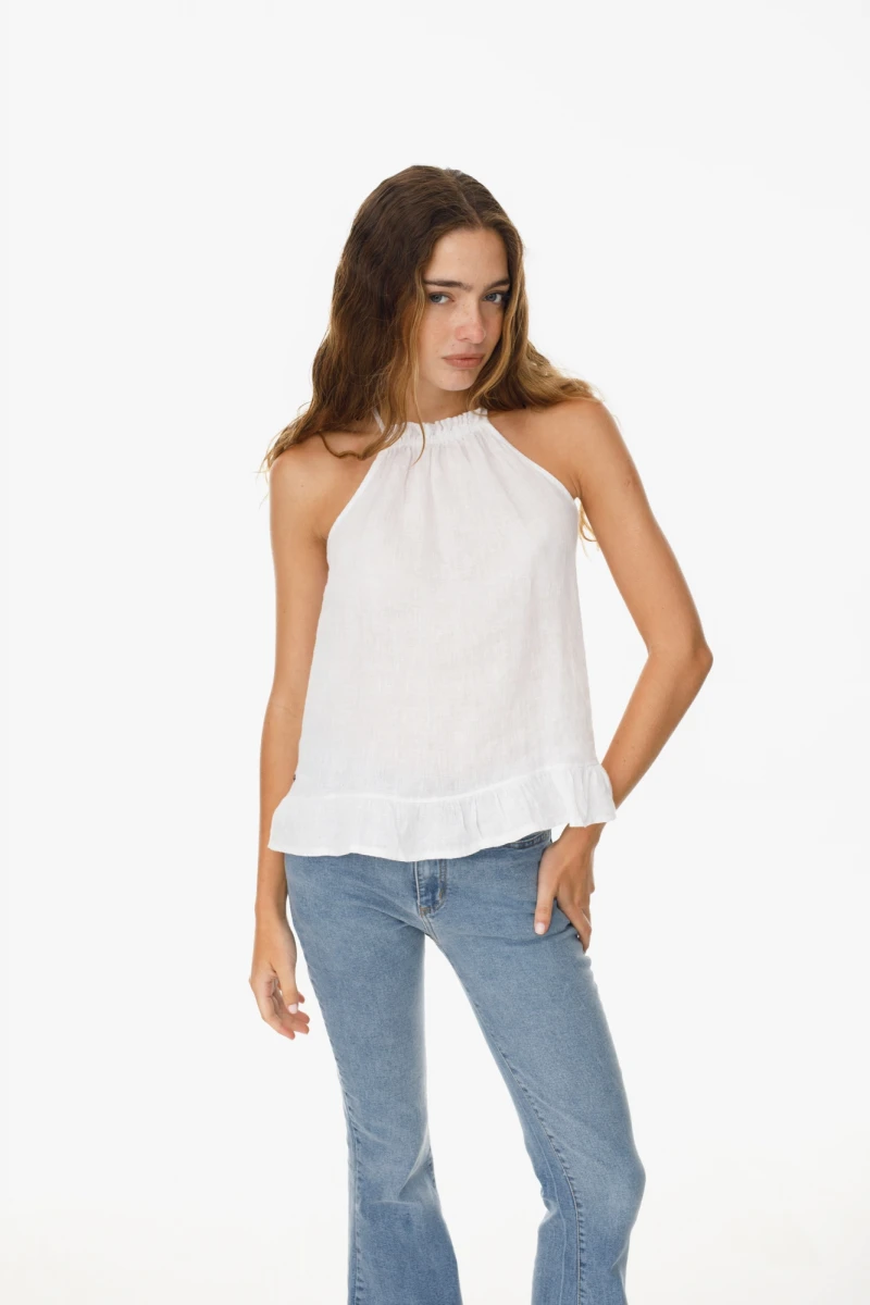 Musculosa Halter blanco s