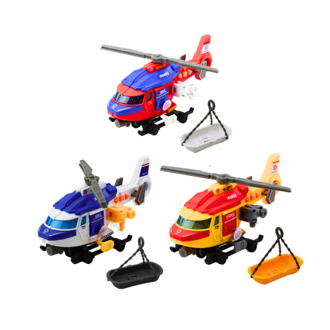 Helicóptero Rescatista con Movimiento, Luz y Sonido Colores Surtidos. U