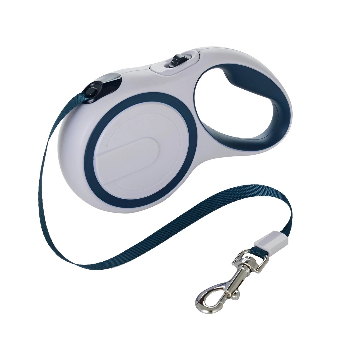 Correa Extensible 3 Mts Retractil Hasta 15Kg Perro Mediano - Variante Color Blanco Azul 