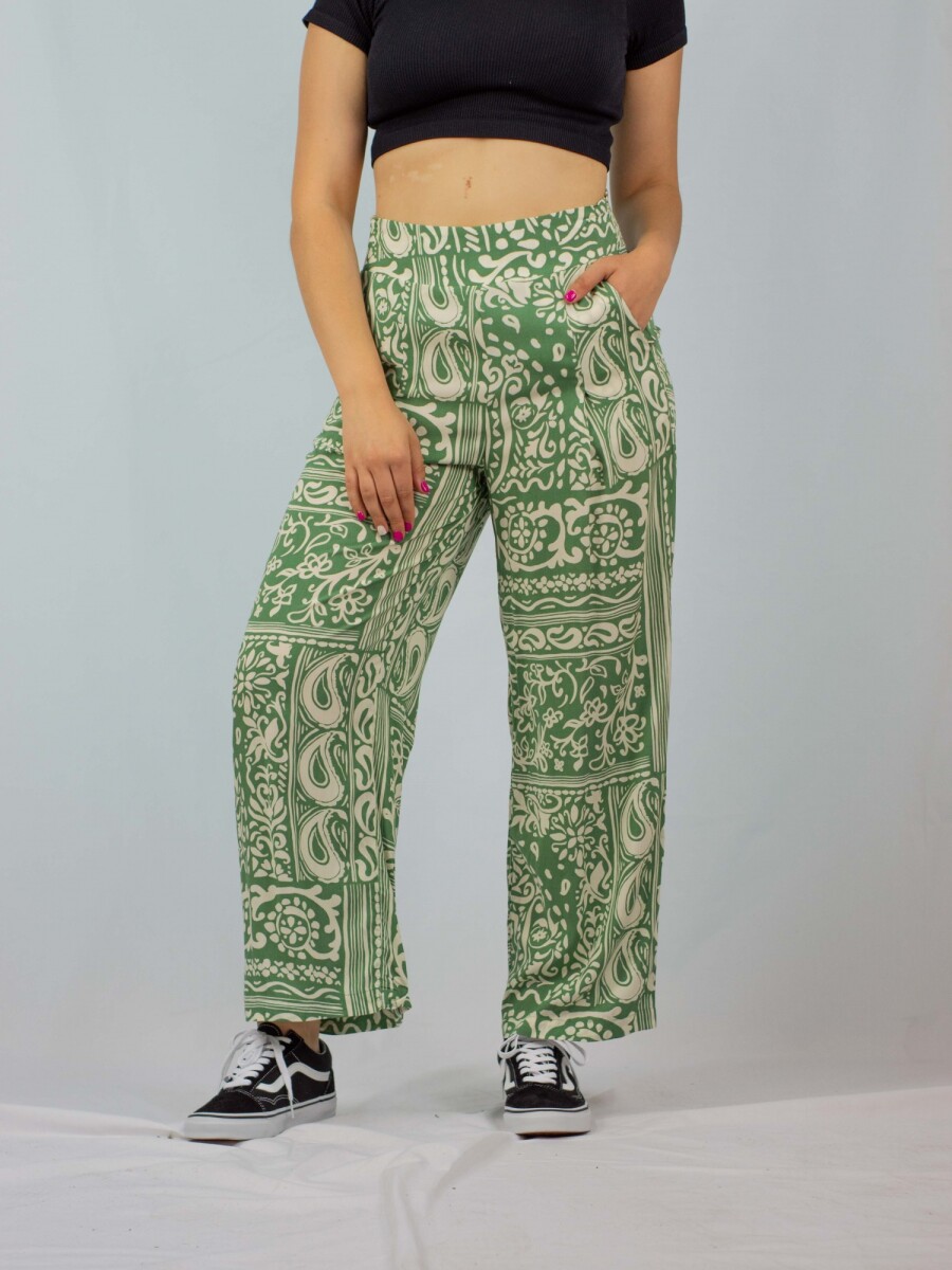 Palazo Garabatos Wanna - Green/white 