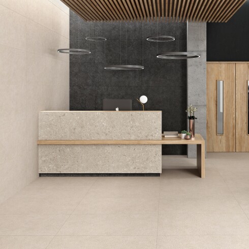 Porcelanato Tecnico Beige Oscuro Antideslizante 60X60Cm Piso Pared GAMAS DE BEIGE