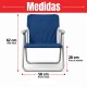 Silla Playa Plegable Portátil Con Correa Reforzada AZUL