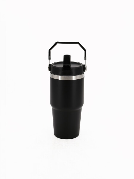 VASO TERMICO CON ASA 600ML NEGRO
