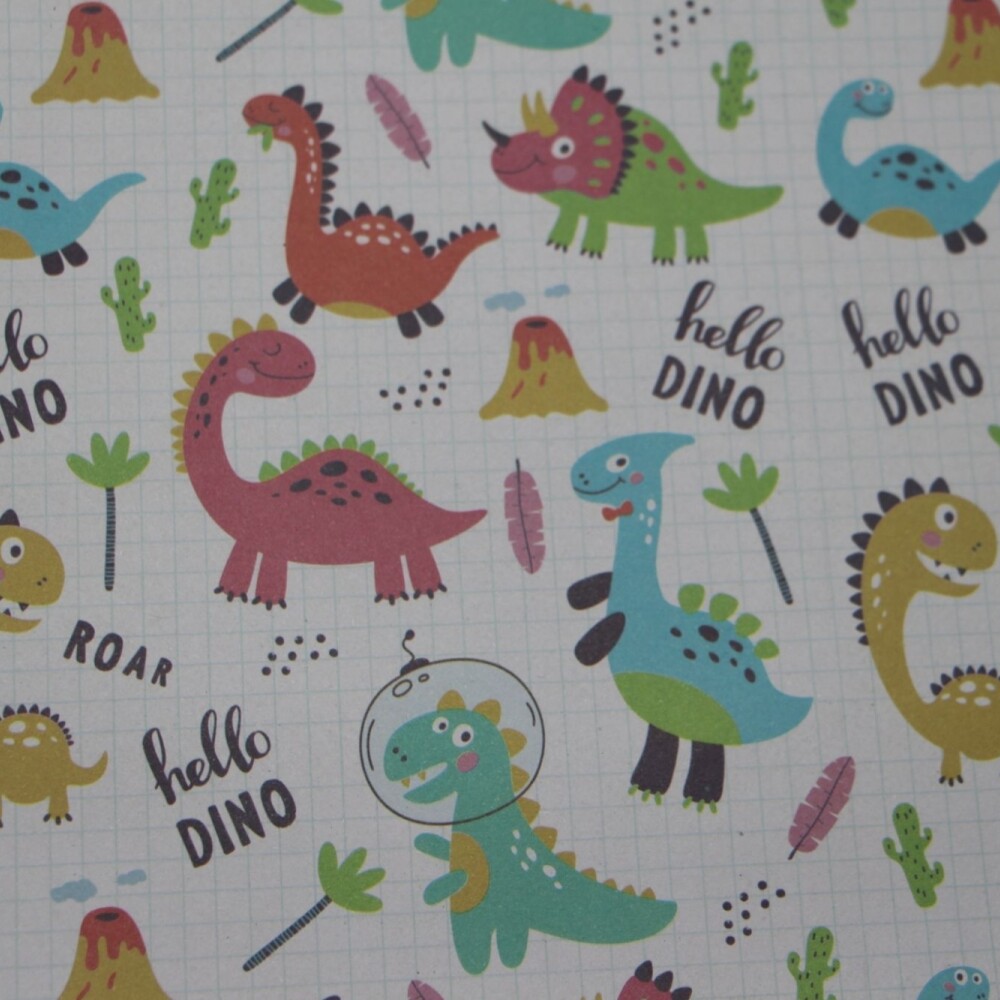 PAPEL DE REGALO 75 X 50 HELLO DINO