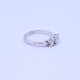 Anillo 18 k blanco con 3 brillantes engrace 4 puntas. Anillo 18 k blanco con 3 brillantes engrace 4 puntas.