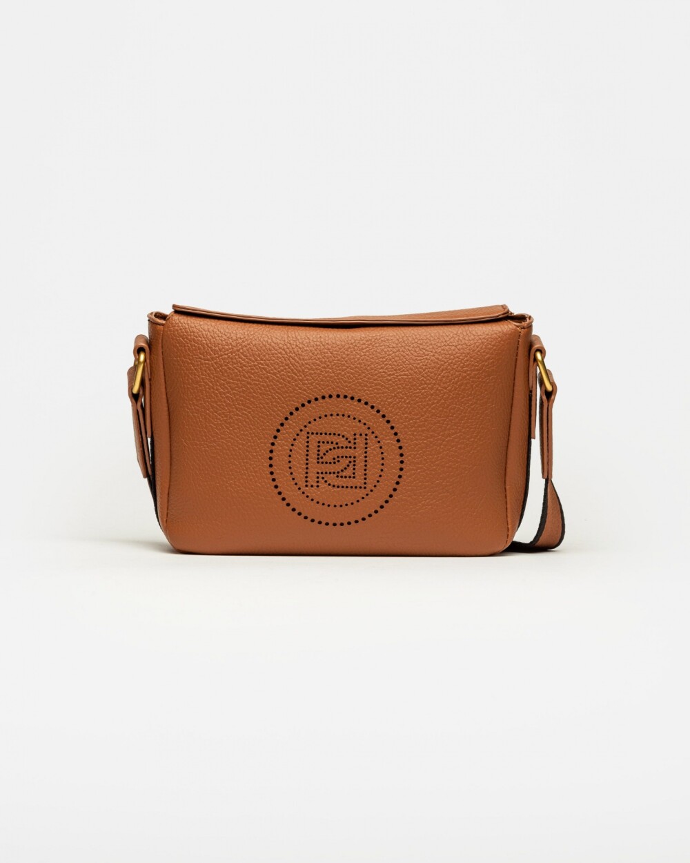 Bandolera Key en efecto cuero graneado Cuoio