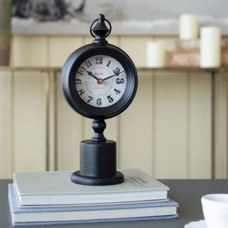 RELOJ MESA 16x11x37CM MDF/VIDRIO RELOJ MESA 16x11x37CM MDF/VIDRIO