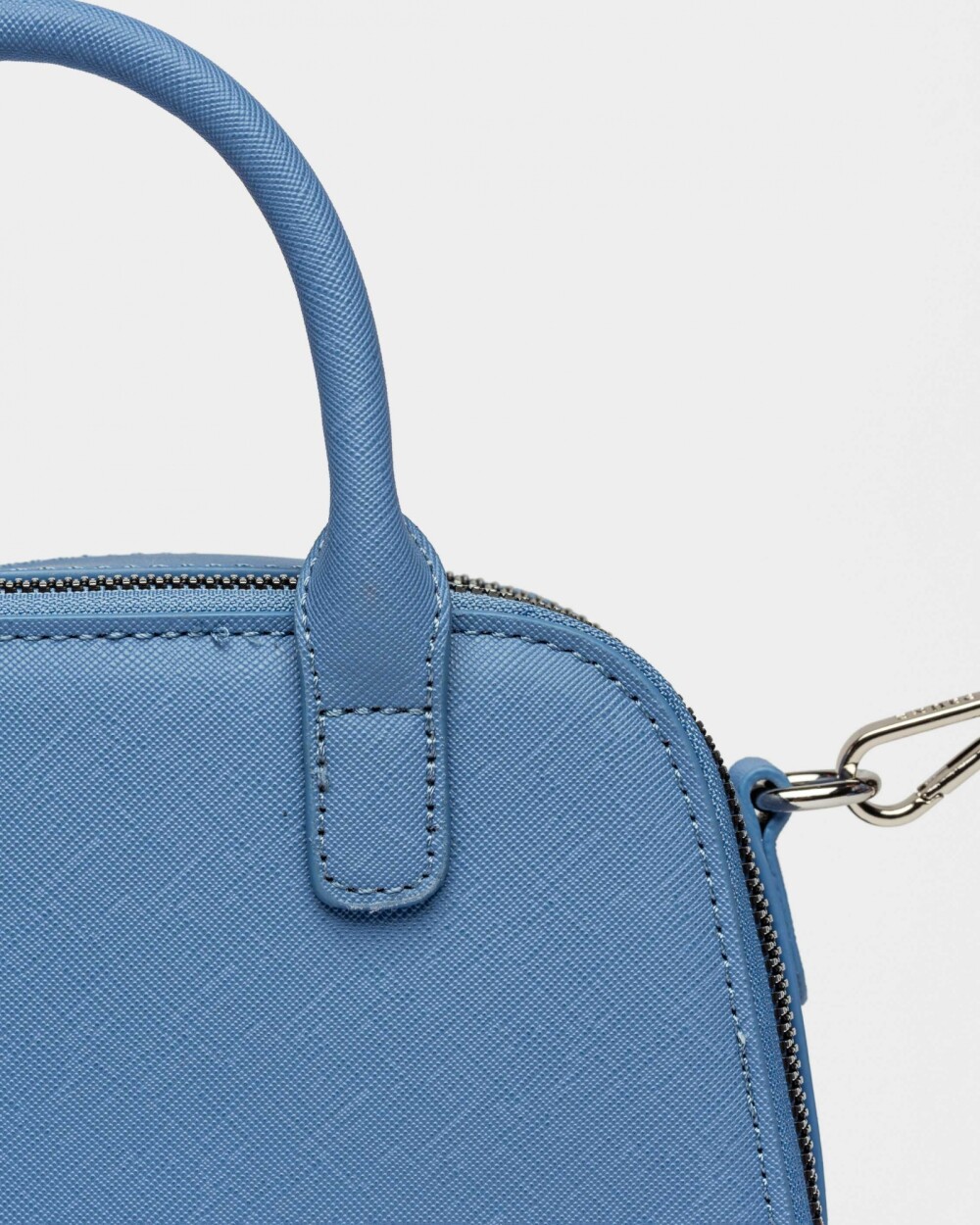 Cartera de mano New Penny en efecto cuero saffiano Coast Blue