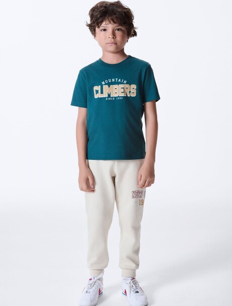CAMISETA INFANTIL CON ESTAMPA AZUL