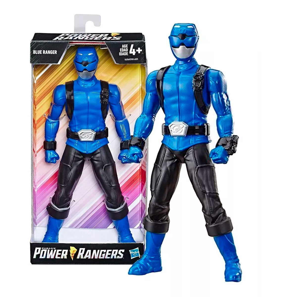 Muñeco Figura De Acción Power Ranger Rojo Hasbro 25cm - Azul 