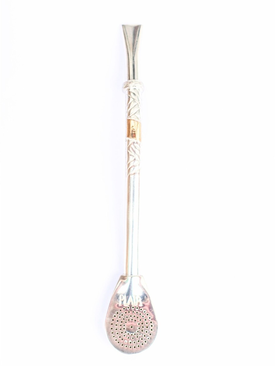 Bombilla De Plata y Oro - s32 