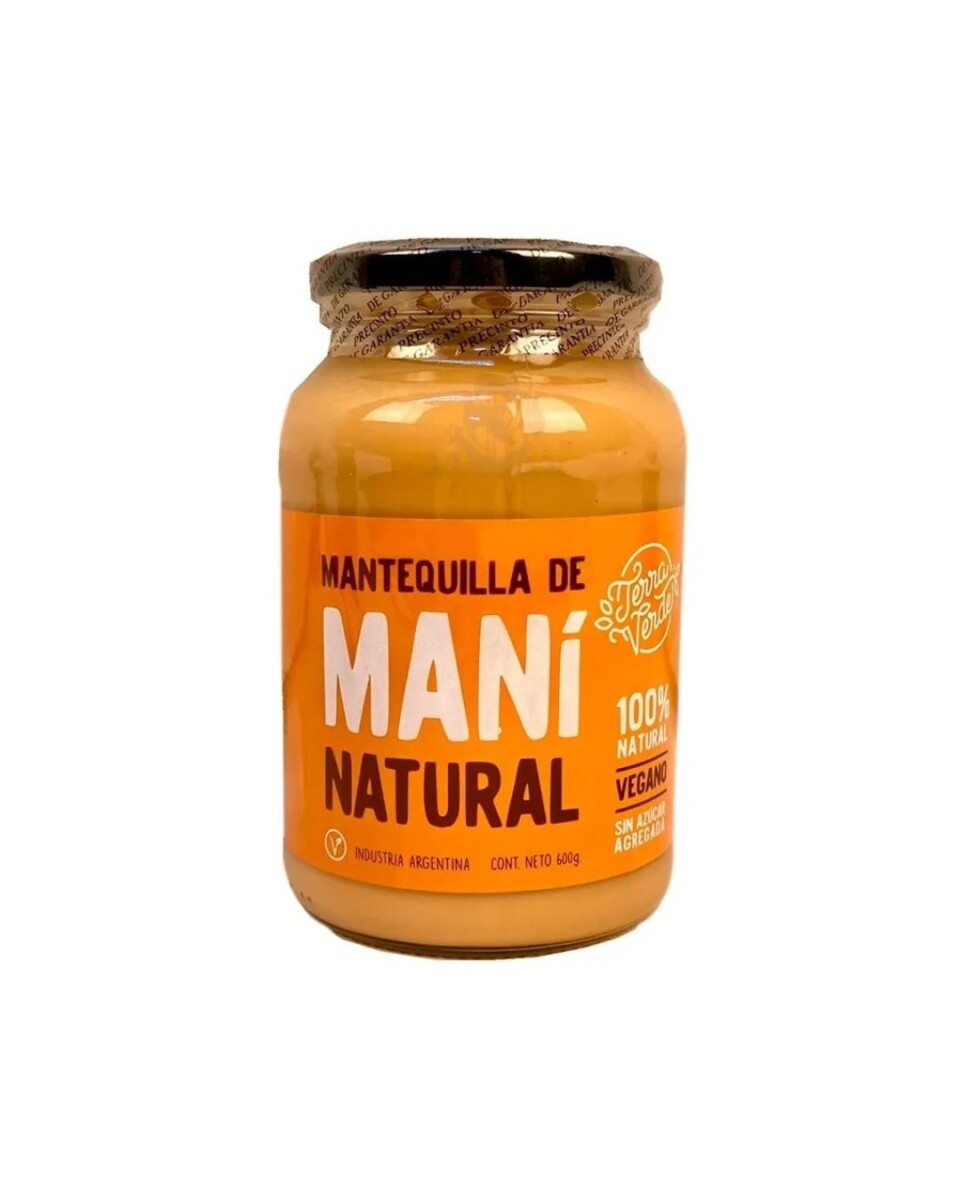 Mantequilla de maní natural 600gs Terra verde 