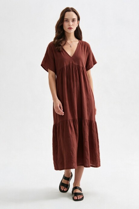 Vestido Vonina Terracota