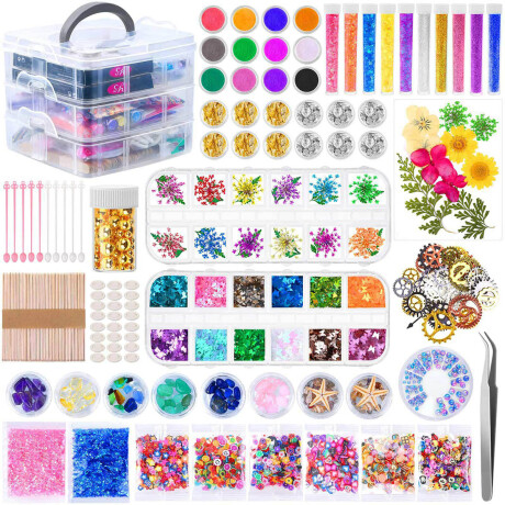 Set Valija Decoración Uñas Brillos 138p Arte Belleza Jug001204