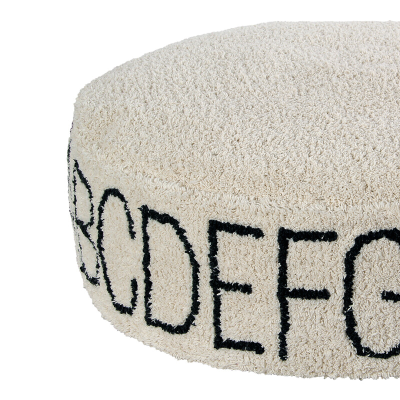Pouf lavable ABC Natural - Black Pouf lavable ABC Natural - Black