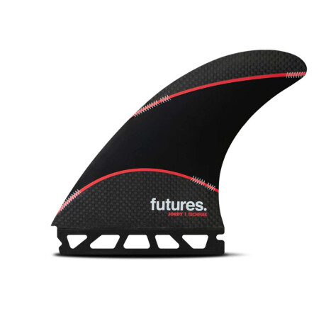 Quilla Futures Jordy Large Thruster L Black/Red