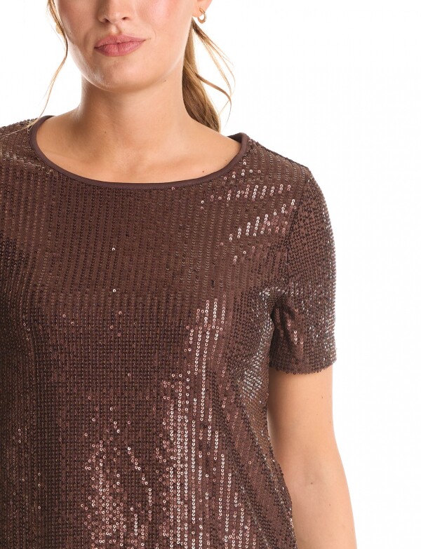 Blusa Noche Lentejue MARRON