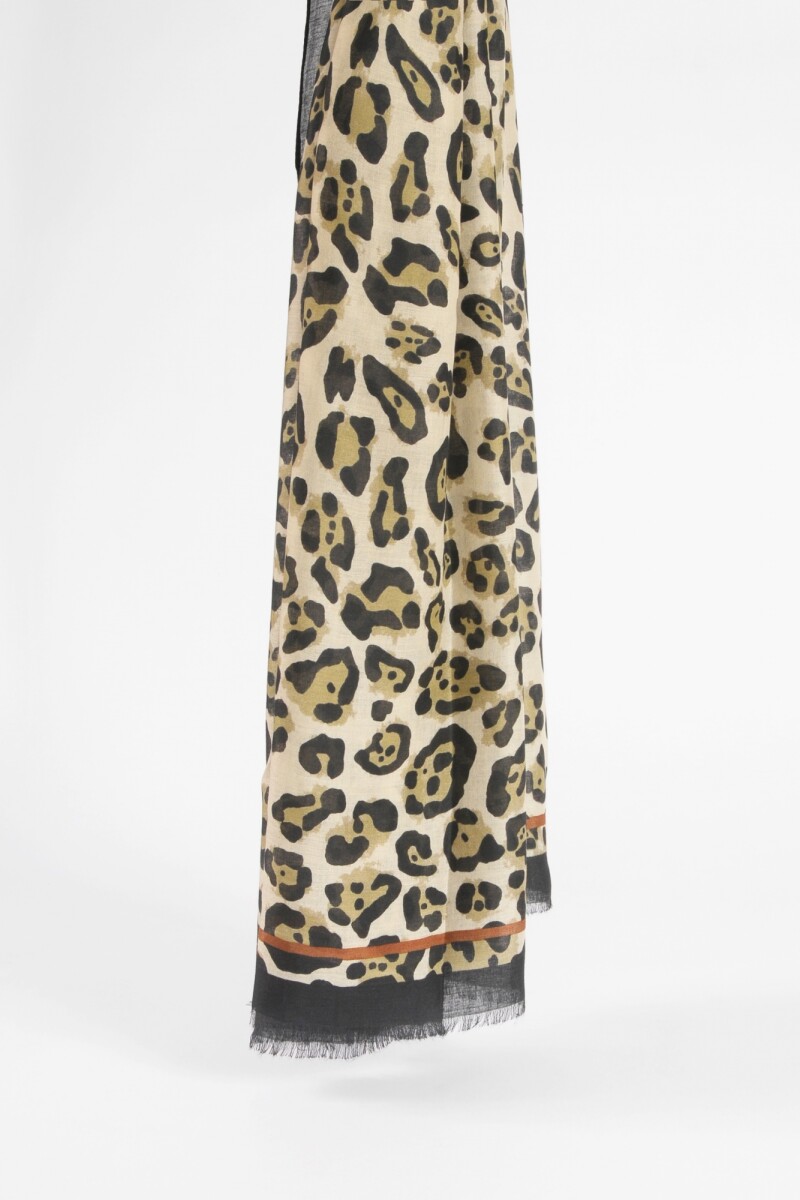 Pashmina animal print reborde animal print