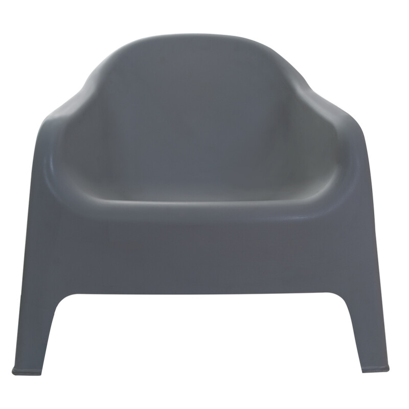 4 Sillones Skarpo + Mesa redonda Puket GRIS