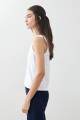 Musculosa escote a la base blanco