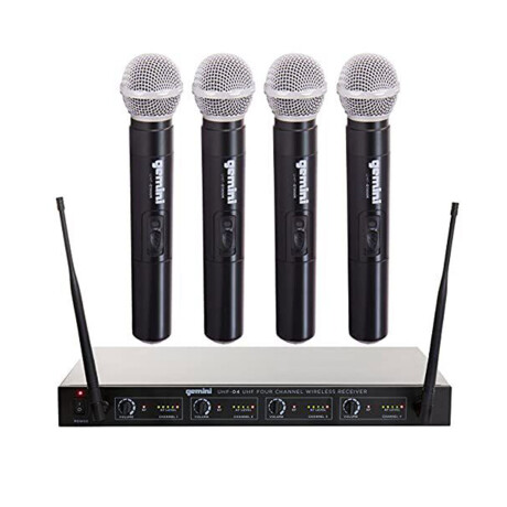MICROFONO INALAMBRICO GEMINI UHF04MS1234 4 MICROS MICROFONO INALAMBRICO GEMINI UHF04MS1234 4 MICROS