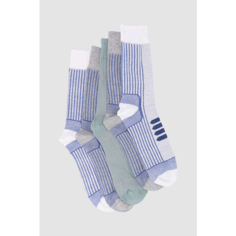 Pack x5 medias crew deportivas hombre mor Variante 27