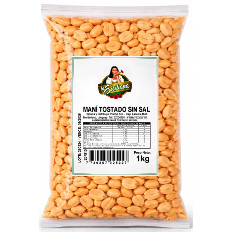 SNACK MANI PELADO TOST. LA SICILIANA 1K S/SAL SNACK MANI PELADO TOST. LA SICILIANA 1K S/SAL