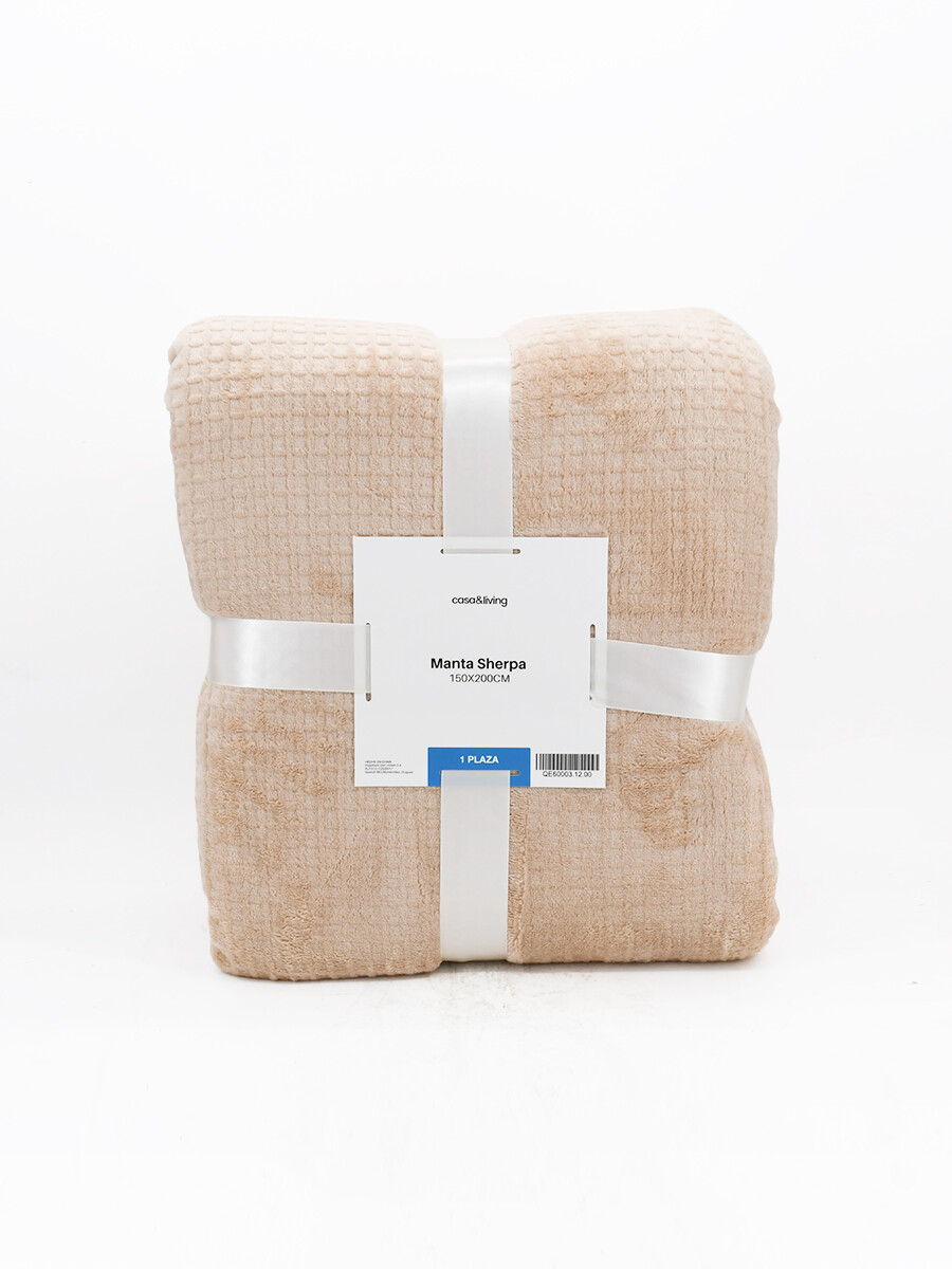 MANTA SHERPA LISA 1 PLAZA - BEIGE 