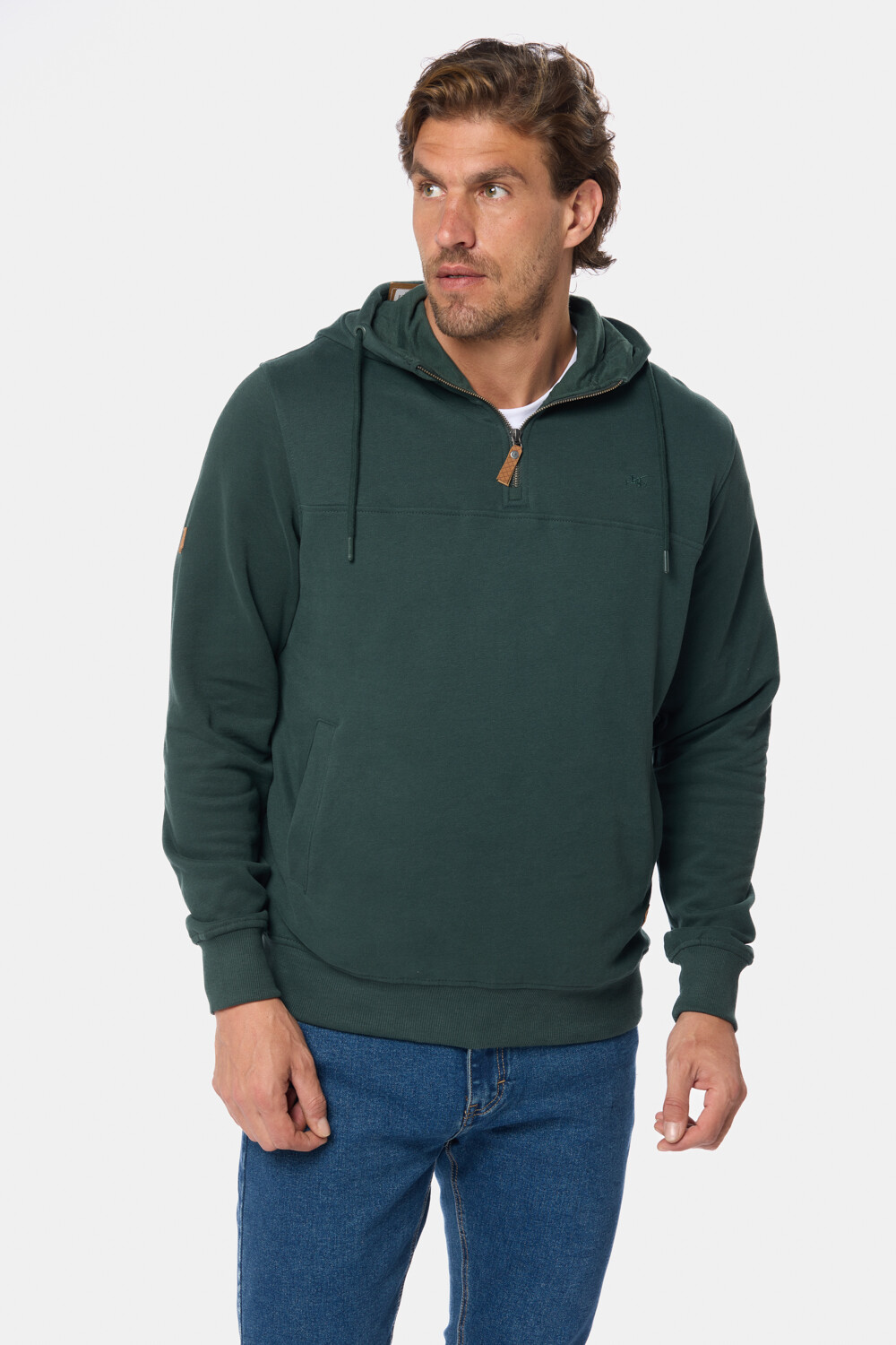 CANGURO DE FELPA MEDIO CIERRE Verde