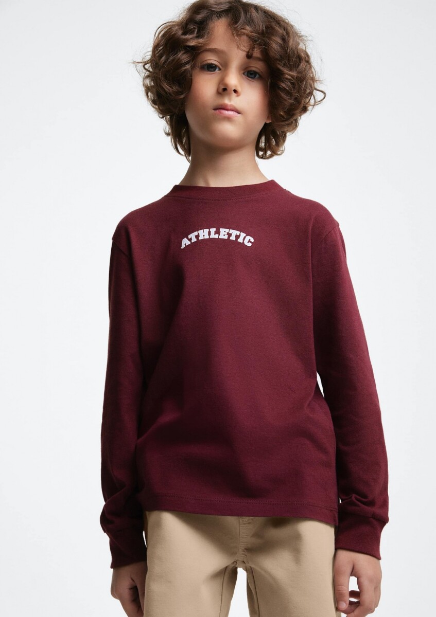 CAMISETA INFANTIL CON ESTAMPA - BORDEAUX 