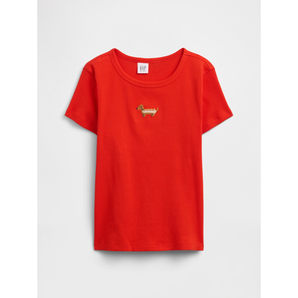 V-SU SS RIB TEE - HOT RED 664 