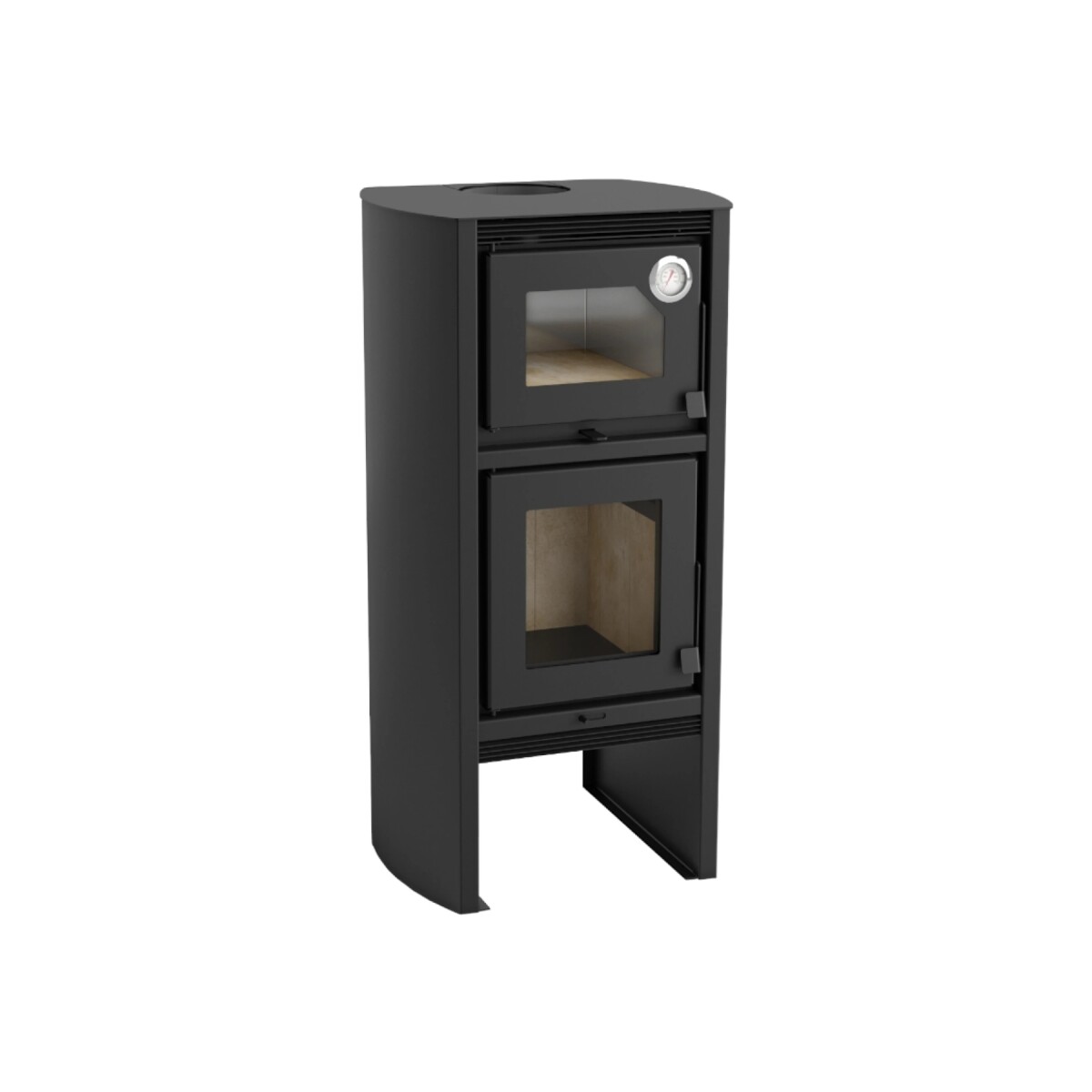 Calefactor + Horno 100 m2 Metavila 1290GF Con Kit de Caños para Salida por Pared 
