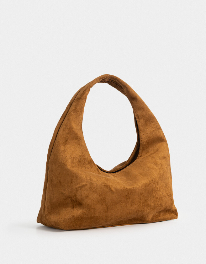 Saca Bandolera Hobo Suede - Marron Camel