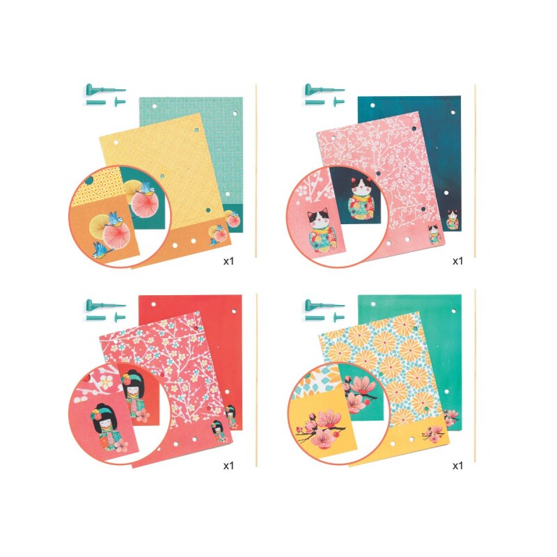Set x4 molinetes para decorar Do it yourself Djeco 5+ Set X4 Molinetes Para Decorar Do It Yourself Djeco 5+
