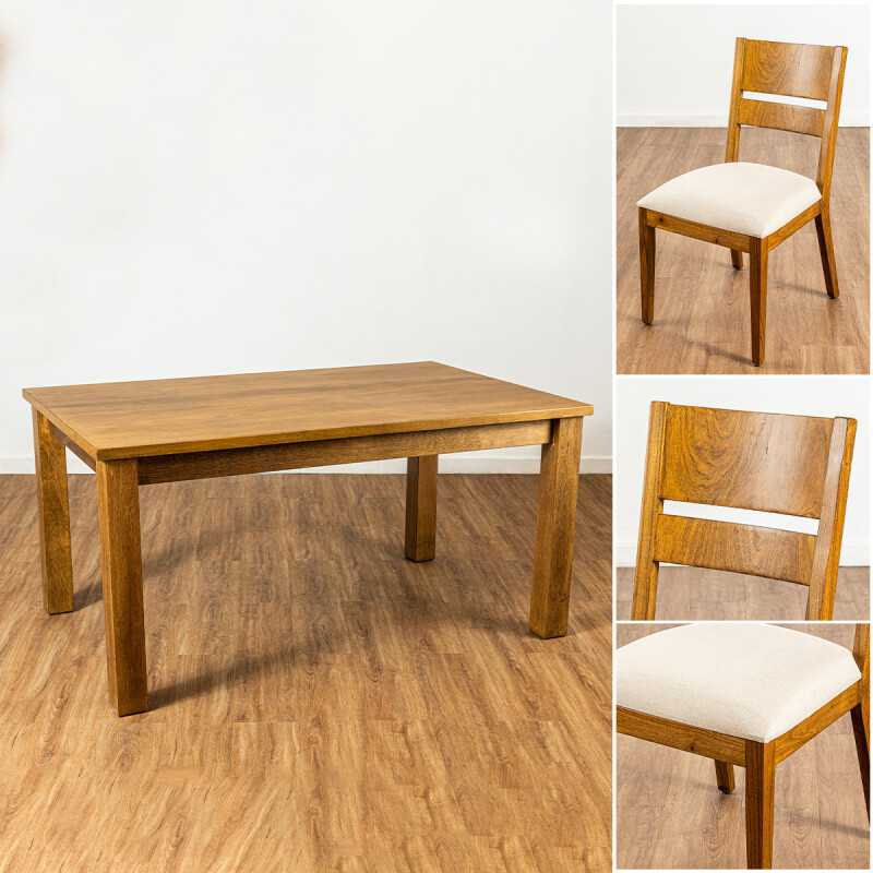 JUEGO DE COMEDOR XS07/6/SE - CRUDO 305530 (CD) Unica