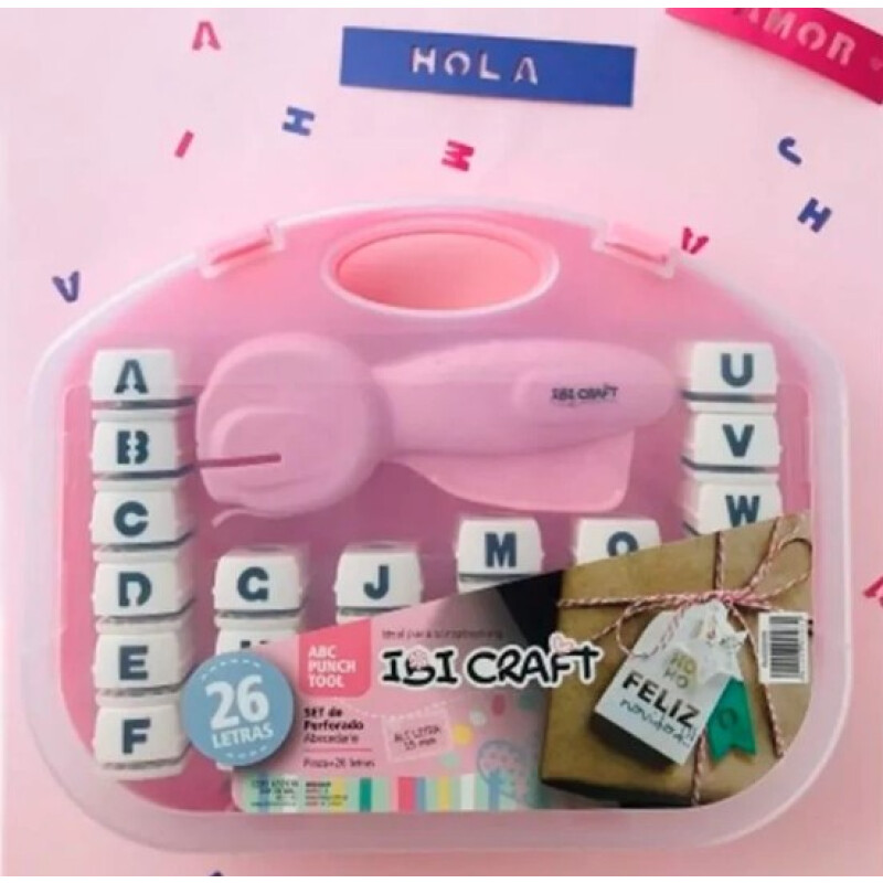 Set de Perforadora Ibi craft- Serie alfabetica Set De Perforadora Ibi Craft- Serie Alfabetica