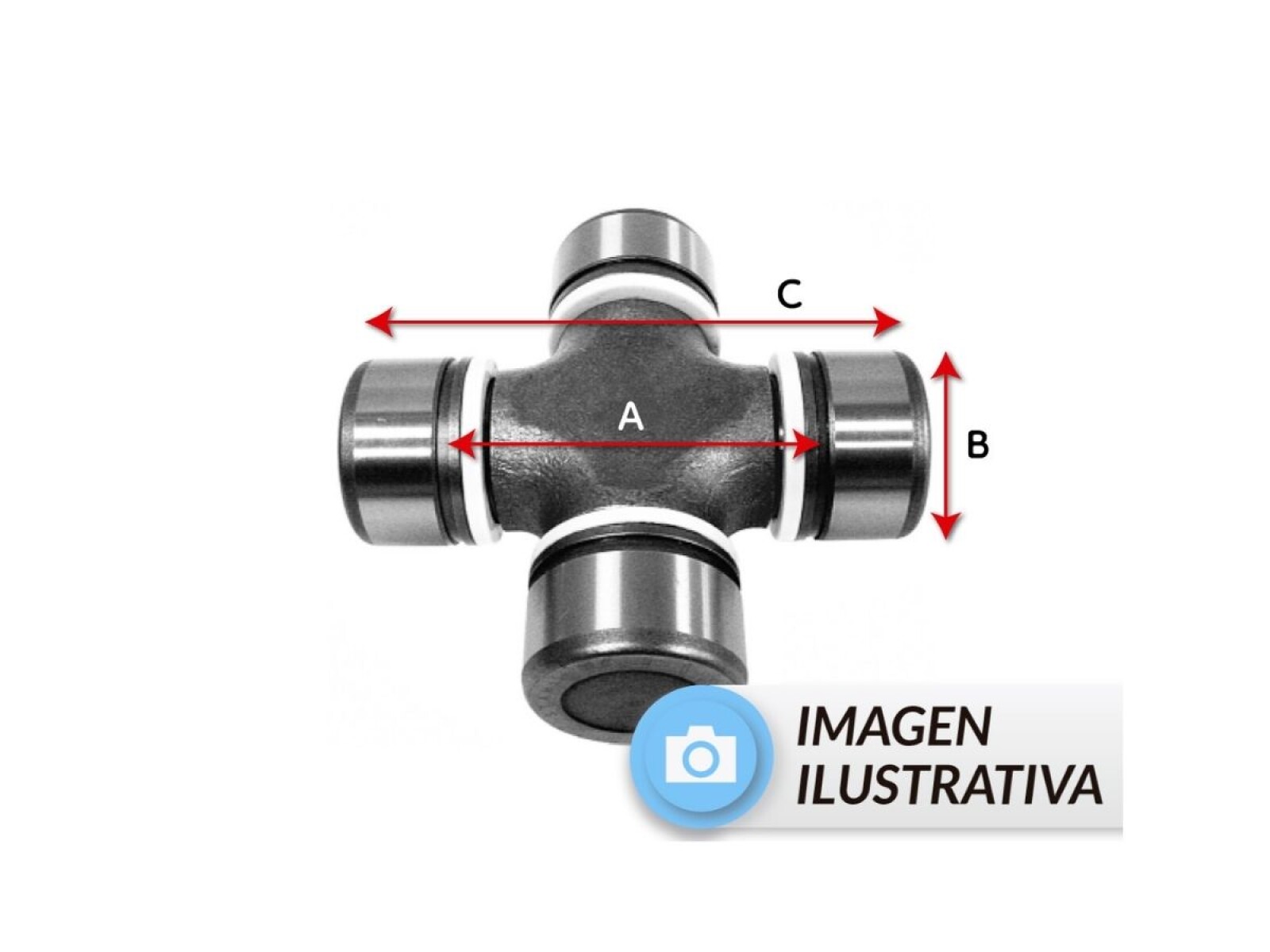 CRUCETA A:56.9mm B:32mm C:94.5mm 