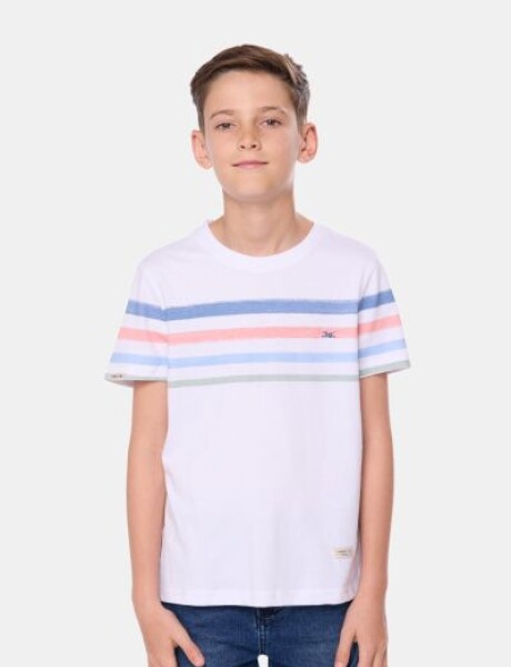 REMERA RAYADA Blanco
