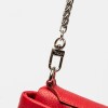 Mini Bag Bloom En Cuero Graneado Rojo