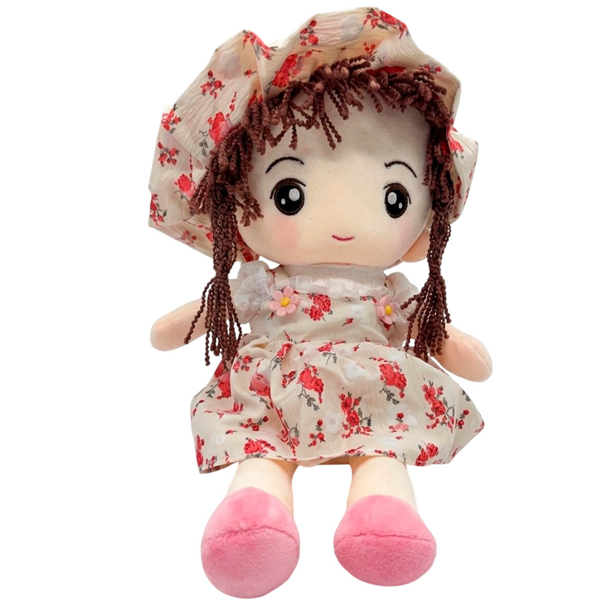 Muñeca De Trapo Peluche Infantil Cara Bordada 