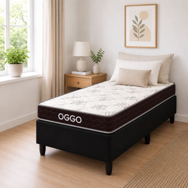SOMMIER - DORADO 1 PLAZA 100% ESPUMA CON BOX