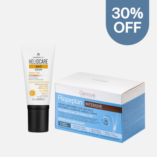 Heliocare Water Gel Beige + Pilopeptan Intensive Heliocare Water Gel Beige + Pilopeptan Intensive